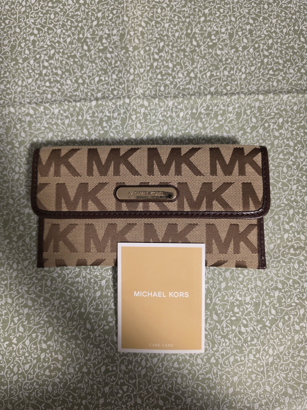 Michael Kors Brown Logo Continental Wallet